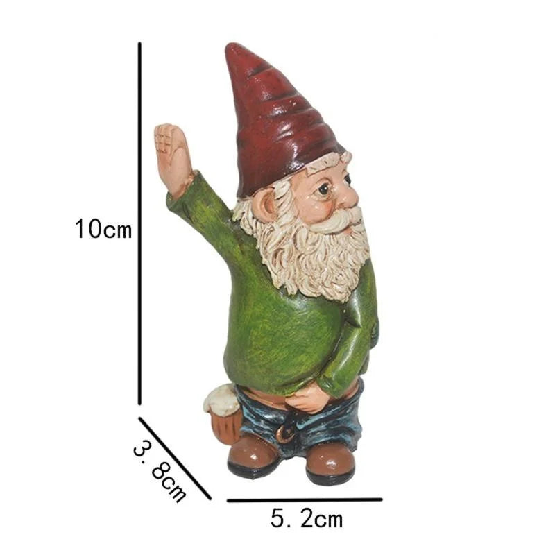 Statua Gnomo da Giardino che Fa la Pipì Decorazione Esterna Ornamento Natalizio da Giardino Idea Regalo Divertente