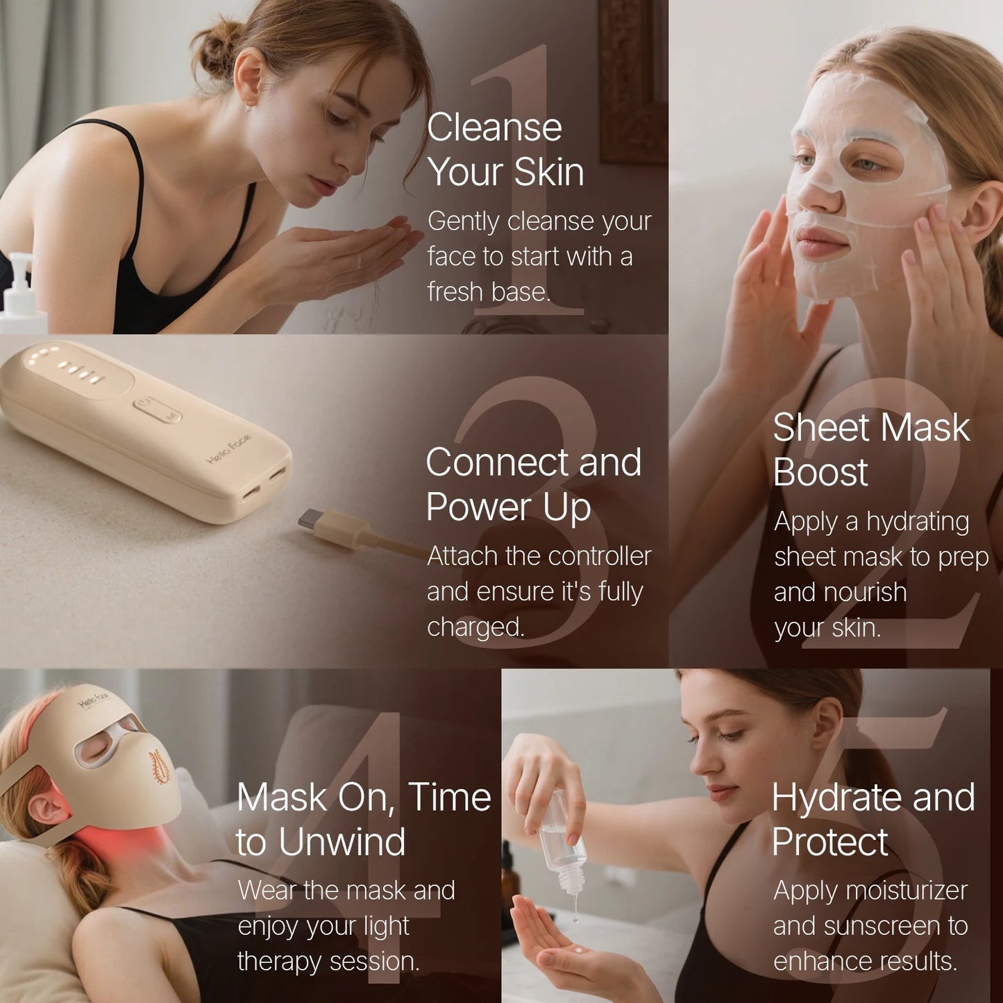 LED Light Therapy Mask 4D Facial Device Anti Aging And Acne Care Fall 2026 Skincare Trend