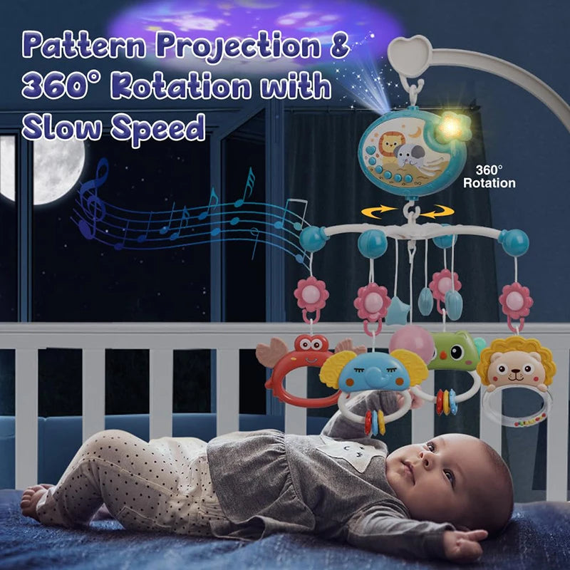 Muzikale Baby Mobiel Projectie Afstandsbediening Pasgeboren Sensorische Speelgoed