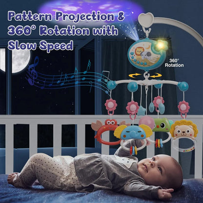 Muzikale Baby Mobiel Projectie Afstandsbediening Pasgeboren Sensorische Speelgoed