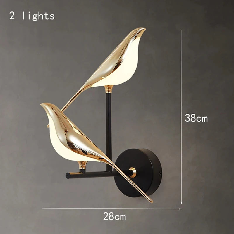 LumiBird LED Bird Wall Light Elegant Nature Inspired Sconces for Modern Living Spaces