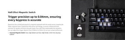 Teclado Mecánico Magnético Hot Swap 60 Porciento 8000Hz