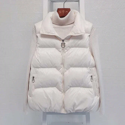 Insulating Women Vest - Loose Puffer, Polyester, Winter
