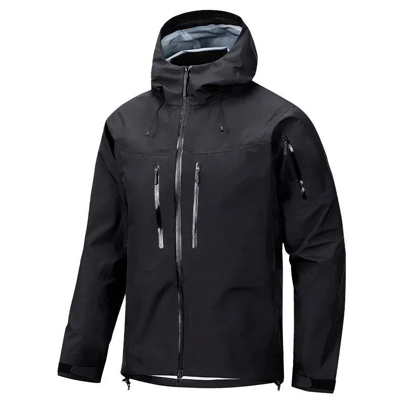 Waterproof Men's Jacket - Hooded Softshell, For Camping