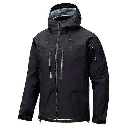 Waterproof Men's Jacket - Hooded Softshell, For Camping