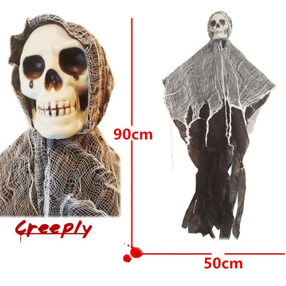 Halloween Skull Skeleton Hanging Decoration Variable Shape Non-Woven Party Outdoor Prop 2026
