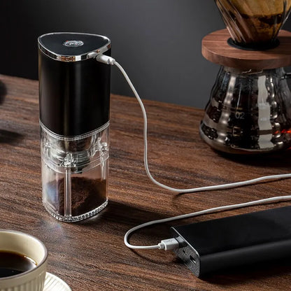 Kaffekvern USB C oppladbar bærbar elektrisk kvern med keramisk kjerne, fersk hjemme espresso høst 2025
