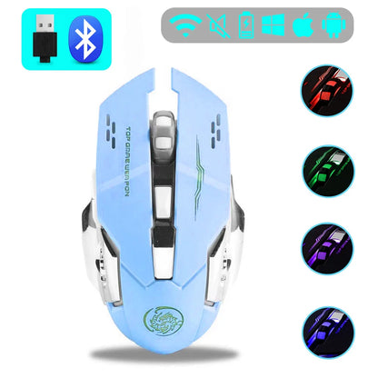 Wireless Gaming Mouse Rechargeable Silent RGB Backlight