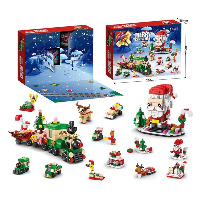 Calendario de Adviento de Bloques de Construcción de Navidad Kit DIY para Niños