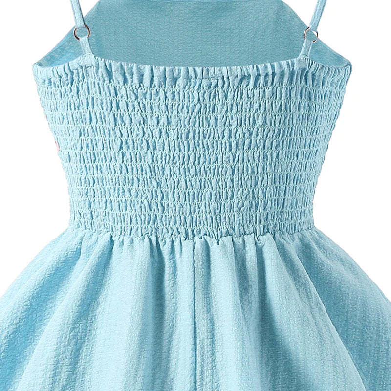 Soft Girls' Princess Dress - Tiered Sling Dress, Flattering, Polyester, For Birthday Party