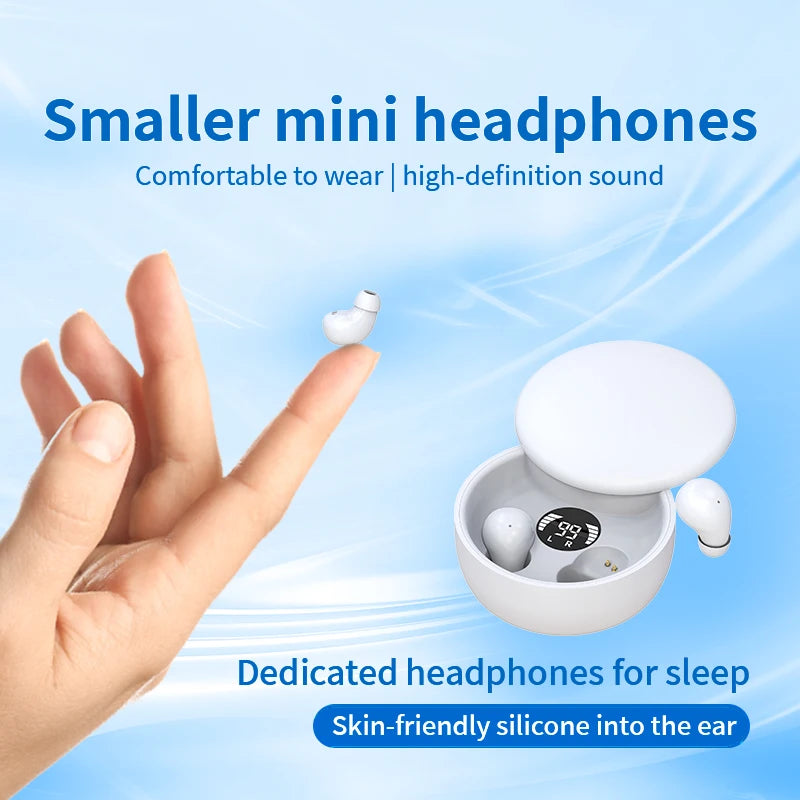 Auricolari wireless design compatto in ear Bluetooth 5 lunga durata batteria per sonno e sport regalo ritorno a scuola 2026