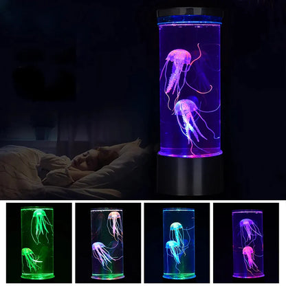 Jellyfish Lamp USB And Battery Table Night Light Kids Bedroom Decor Back To School 2025 Soothing Ambience