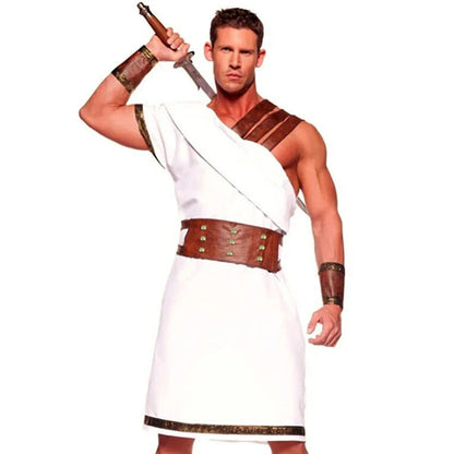 Romeinse gladiator- en Griekse-mythologie-koppelkostuumset voor Halloween, Egyptische krijger, carnavals- en verkleedfeest 2026