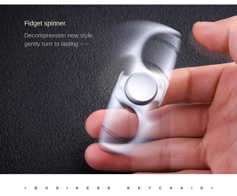 Fidget Spinner Keychain Stainless Steel EDC Gift 2025