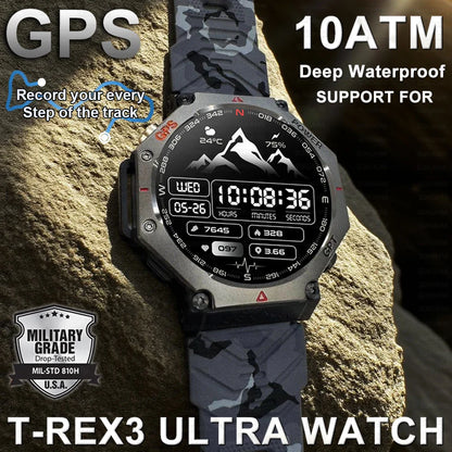 Military Smart Watch Rugged GPS Compass Altimeter Barometer 10ATM Waterproof AMOLED Bluetooth Call Fall 2025 Gear