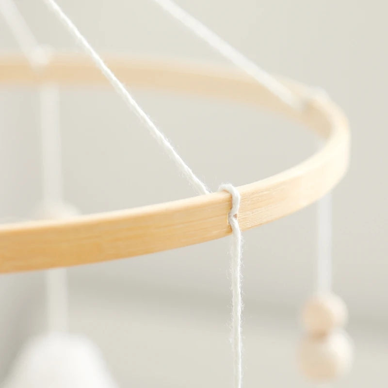 Baby Crib Mobile Wooden Nursery Newborn Sensory Toys