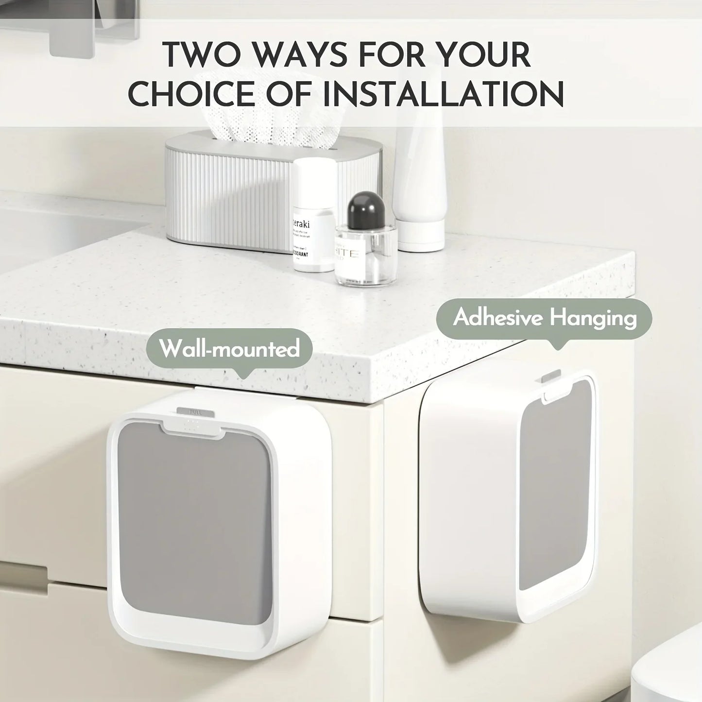 Motion Sensor Trash Can Hanging Bin For Cabinet Door