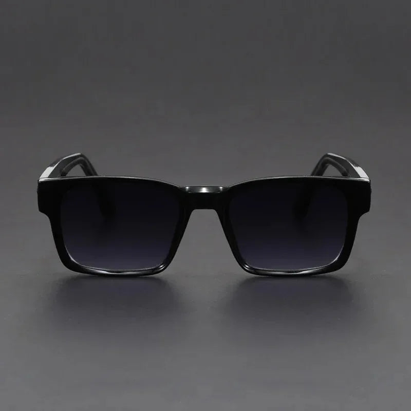 Men's square frame sunglasses UV400 – mirror lens, anti-mist outdoor driving shades, wide coverage