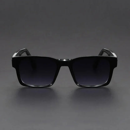 Men's square frame sunglasses UV400 – mirror lens, anti-mist outdoor driving shades, wide coverage