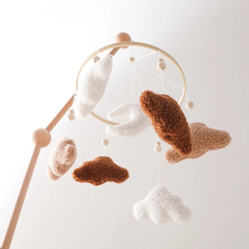 Baby Crib Mobile Wooden Nursery Newborn Sensory Toys