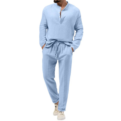 Conjunto de camiseta y pantalones cortos de verano casual para hombres - Traje de playa de manga corta transpirable