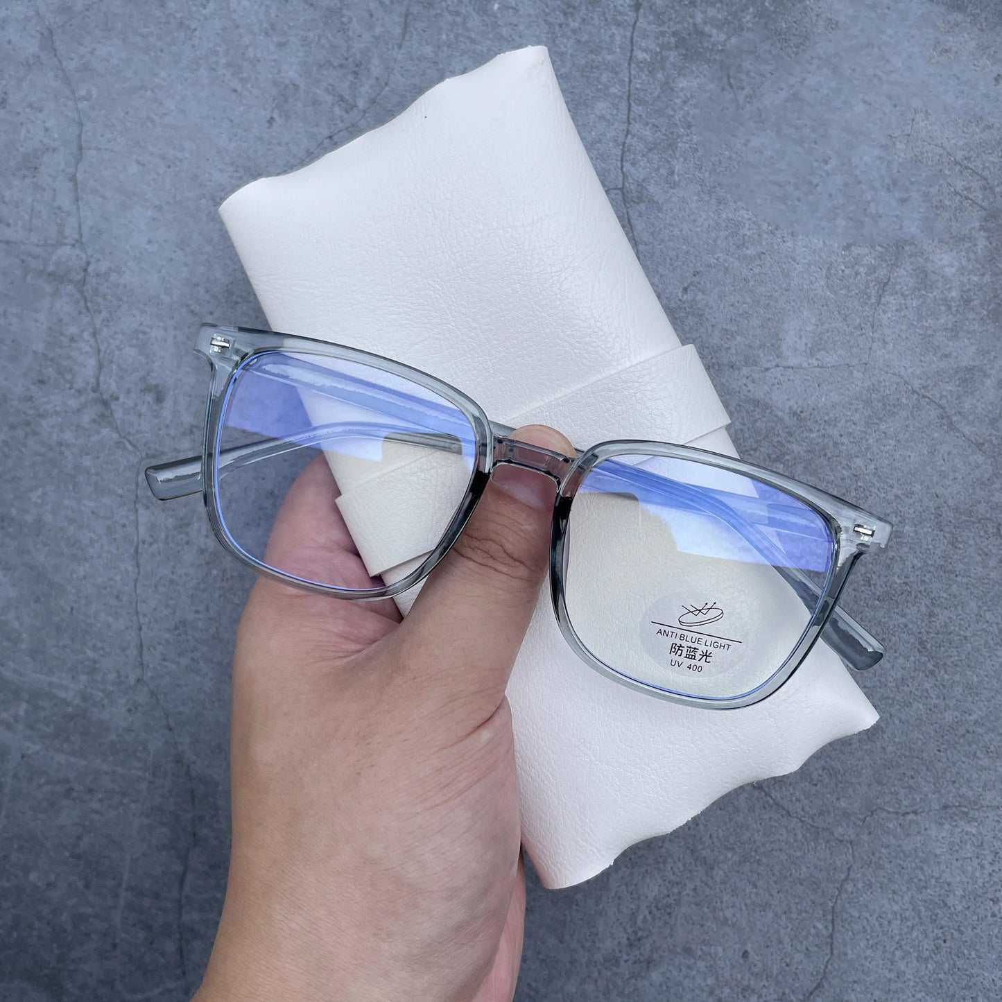 Blue Light Blocking Glasses Frame Black Square Rectangle Computer Eyewear Back To School 2026 Eye Strain Relief