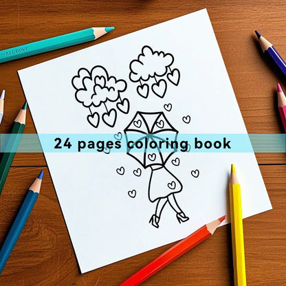 Coloring Book Adult Doodles Cozy Hearts Theme Fall 2025 Stress Relief Gift Idea