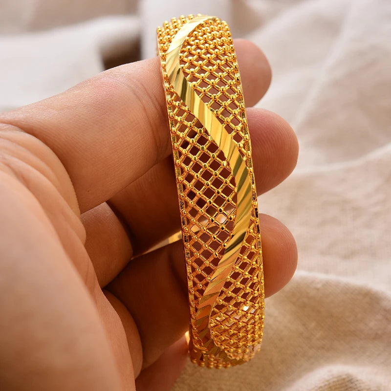 Forgyldte armbånd luksuriøst arabisk bryllupsarmbånd