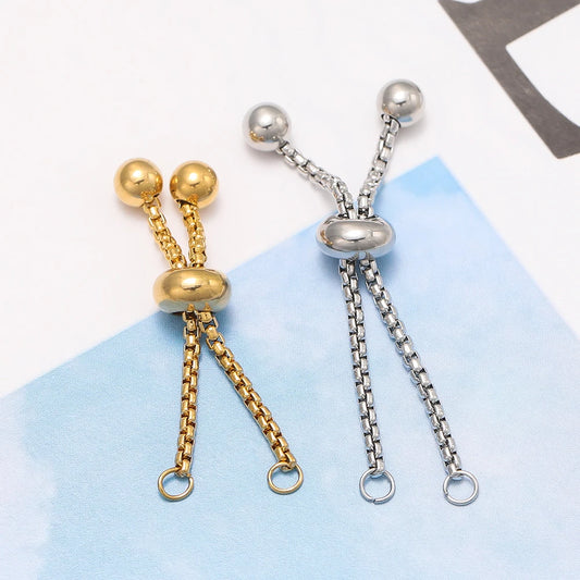 Stainless Steel Bracelet Extenders Adjustable Slider 3Pc