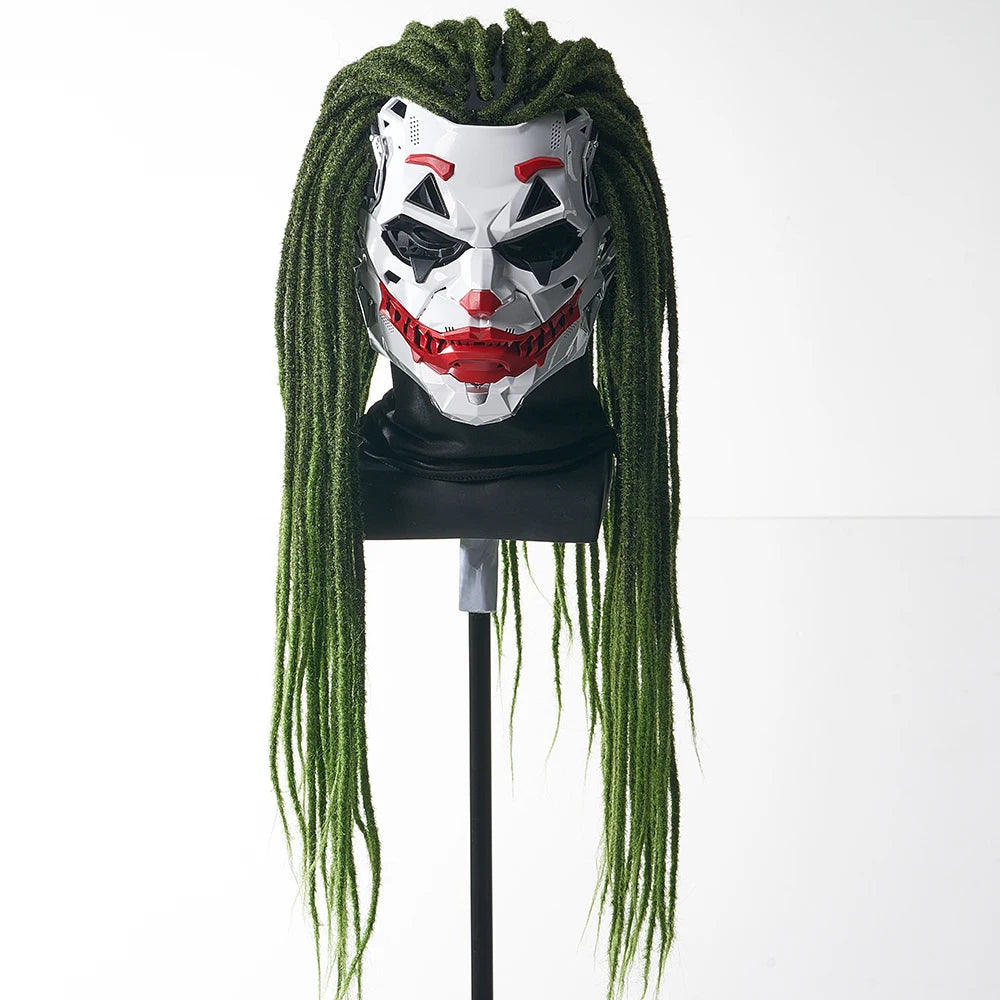 Cyberpunk Braids 2D PVC Resin Full-Face Cosplay Mask Halloween Anime Role-Play Prop 2026