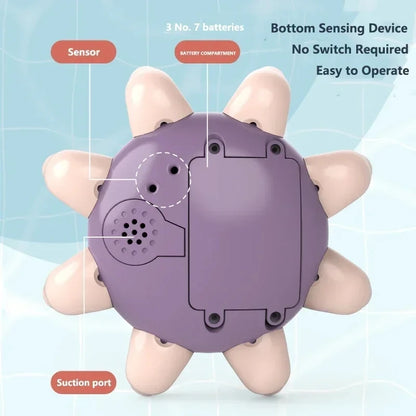 Giochi da Bagno per Bambini Elettrico Spruzzatore Polpo con Musica e Luce LED