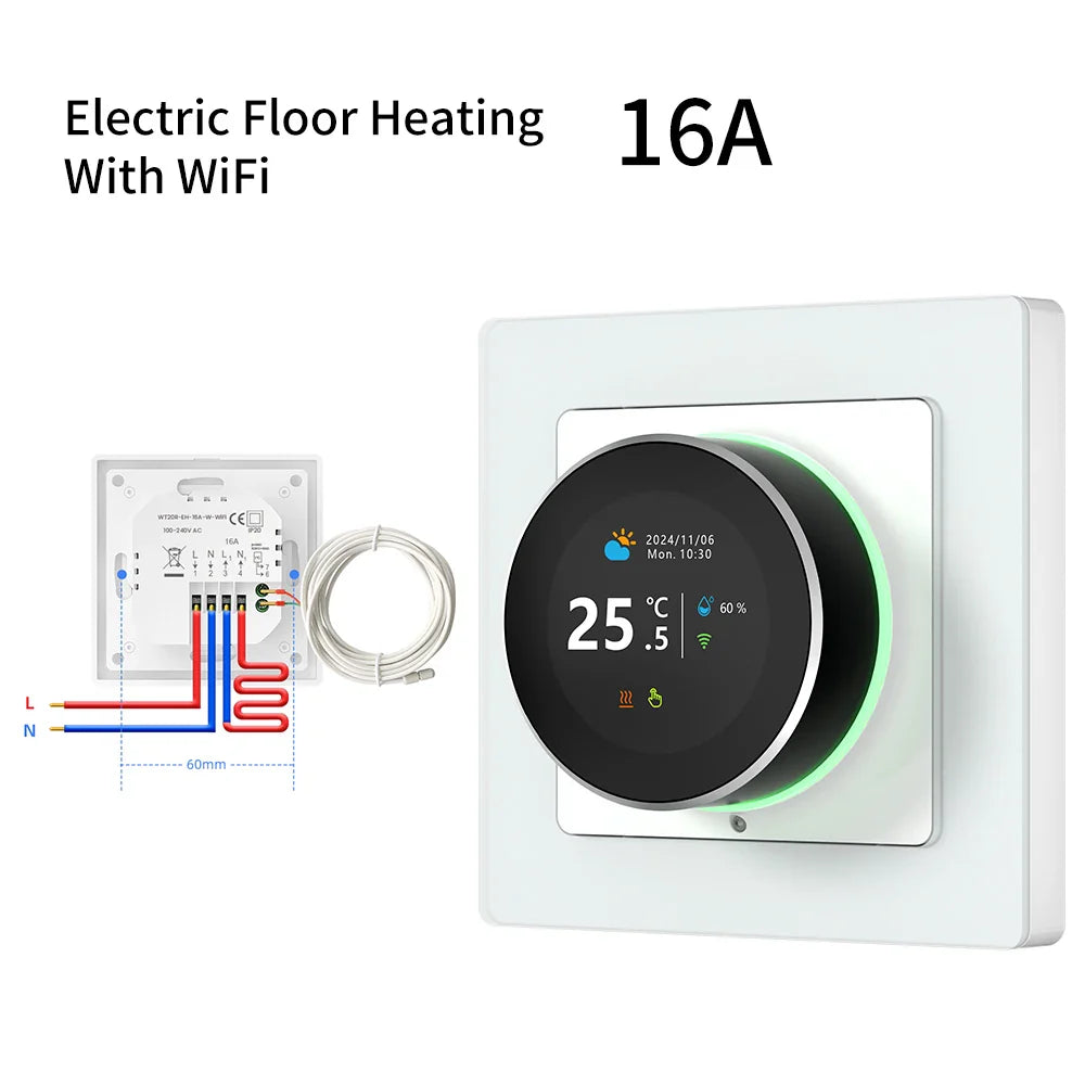 Smart Thermostat Knob WiFi Temperature Controller For Water And Gas Boilers Fall 2025 Energy Saving Gift