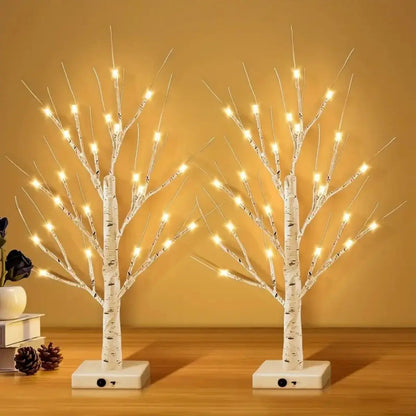 LED Easter Birch Tree Lamp USB Battery Powered Decor