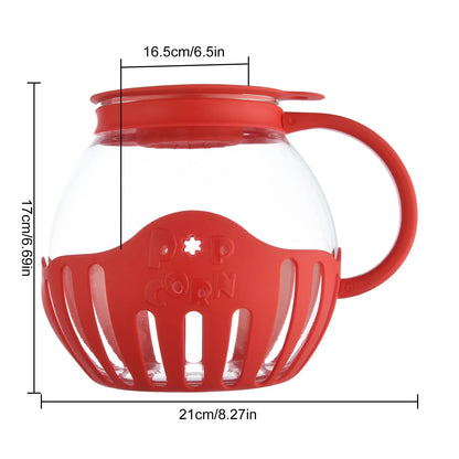 Molde para palomitas de maíz para microondas 2.25 cuartos Tazón de silicona para palomitas Noche de película 2025 Snack fácil y saludable
