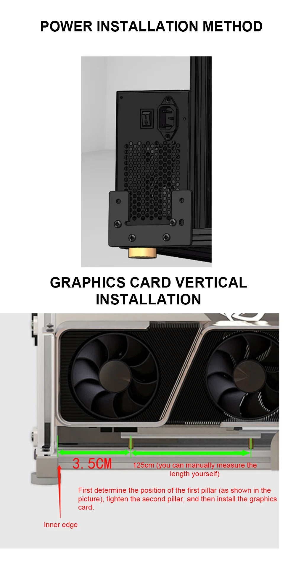 Boîtier PC en aluminium à cadre ouvert Rack EATX refroidissement liquide