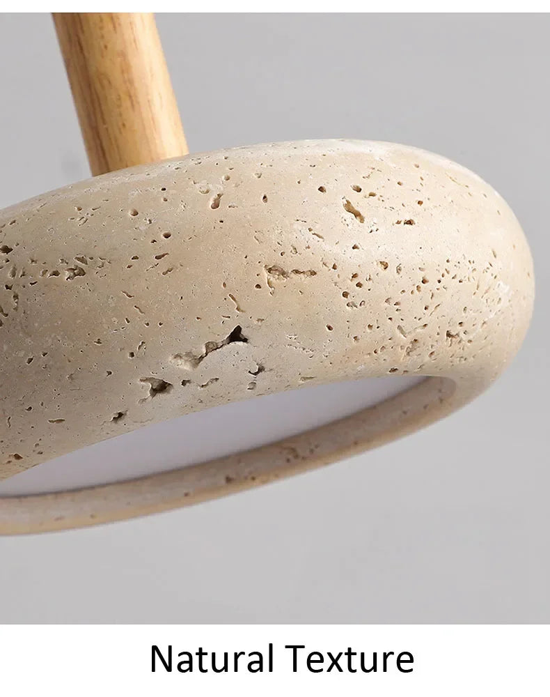 Japandi LED Pendant Lamp Yellow Stone Wabi Sabi Ambient Design