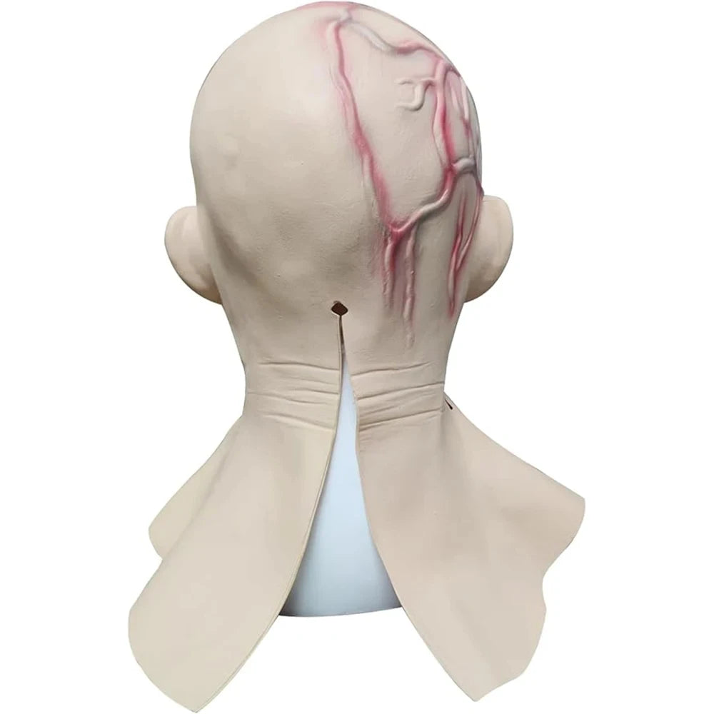 Griezelig latex zombiemasker dat het hele gezicht bedekt, horrormasker voor volwassenen, cosplayrekwisiet voor Halloweenfeesten, geïnfecteerd kostuum 2026