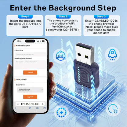 Wireless CarPlay Android Auto Adapter Mini 2-In-1 Plug And Play 5.8GHz WiFi Auto Connect OTA Upgrade Fall 2025 Gift