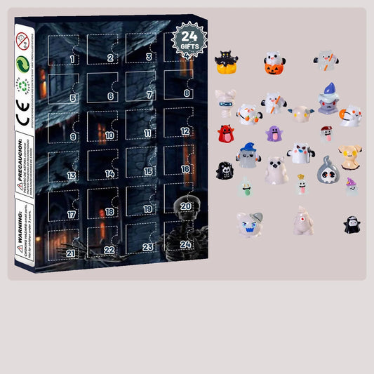 Calendario dell'Avvento di Halloween 24 Giorni Decorazione da Tavolo da Collezione
