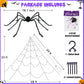 Halloween Spider Web with 290 LED Lights - Giant Outdoor Spider Decoration with 78.7" Spider