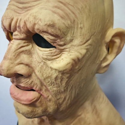 Realistisch latex cosplaymasker voor een kale oude man met rimpels en volledige hoofdbedekking, attribuut voor Halloweenmaskeradefeest 2026