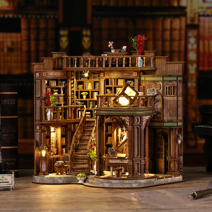 Miniature Dukkehus DIY Træbog Hus Sæt Hyggelig Efterår 2025 Rum Dekoration, Håndlavet Arkitektonisk Model Gave