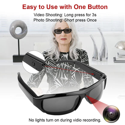 Mini Glasses Camera 1080P HD Wearable Sunglasses Video Recorder TikTok Viral Fall 2025 Hands Free Recording