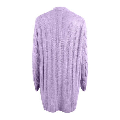 Soft Women’s Knit Button Cardigan - Hip Length Acrylic