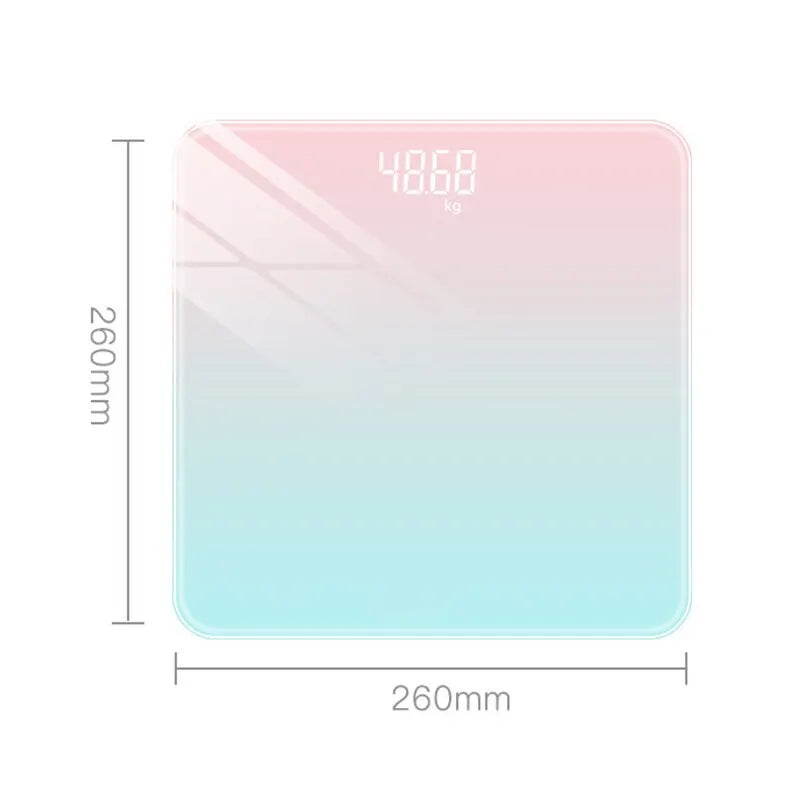 Digitale Körperwaage Gradient Glas 26 x 26 cm Badezimmer-Waage Herbst 2025 Präzise LED-Anzeige