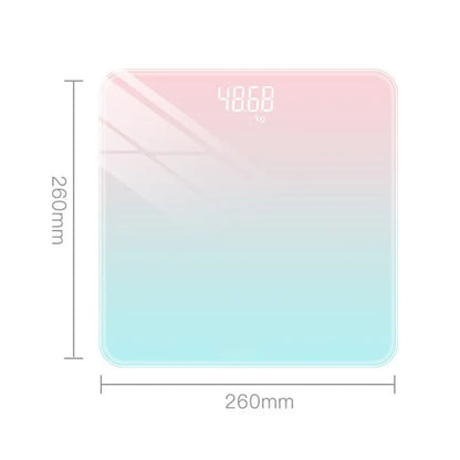 Digitale Körperwaage Gradient Glas 26 x 26 cm Badezimmer-Waage Herbst 2025 Präzise LED-Anzeige