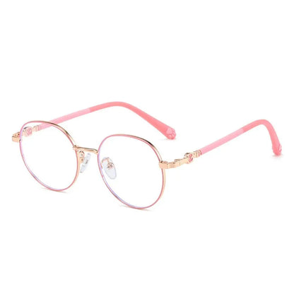 Anti Blue Light Glasses For Kids Classic Metal Frame Eyewear Back To School 2026 Eye Protection