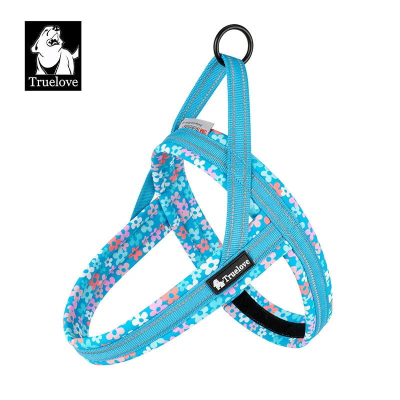 Arnés para perro floral de malla con chaleco acolchado arnés de ajuste rápido ajustable para todas las razas otoño 2025 cómodo para paseos