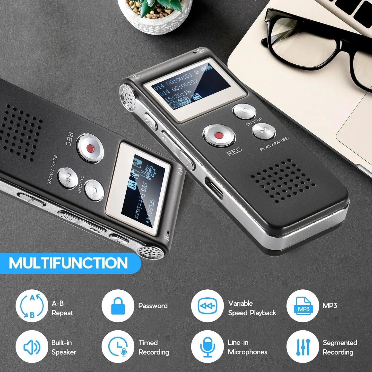 Voice Recorder Voice Activated Mini Recorder for Lectures