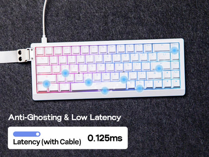 Teclado Mecánico Cableado Magnético al 65 Porciento con Retroiluminación RGB